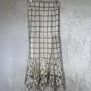 Women’s Lace Midi Skirt Size M? Trumpet Floral Lace Preppy Feminine Boho - Picture 1 of 10