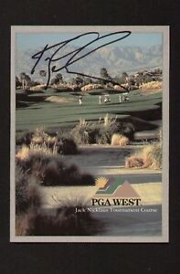 Tom Lehman signed autograph auto PGA West Scorecard