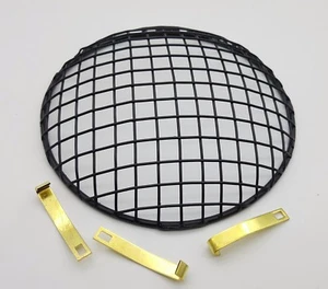 Faro de malla prolongada Royal Enfield 7 pulgadas parrilla clip recubierto de negro - Imagen 1 de 5