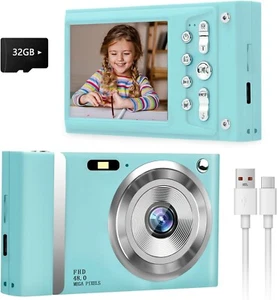 48MP HD 1080P Digital Camera w/ 16x Zoom 2.8 in IPS Screen for Teens Kids Blue - Picture 1 of 6