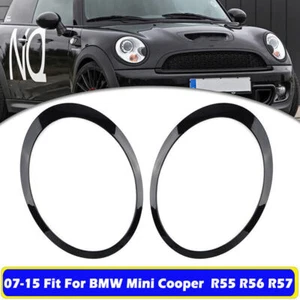 Biseles de anillo negro para 0207-15 Mini Cooper par izquierdo derecho adornos de faros brillantes - Imagen 1 de 9