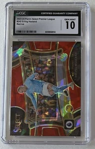 Manchester City Erling Haaland #242, Panini Prism Red Ice 2023-24, CGC 10 - Picture 1 of 3
