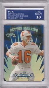 PEYTON MANNING ROOKIE CARD 1998 Skybox RARE STARBURST $$ RC Football GEM MINT 10 - Picture 1 of 1