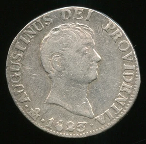 Mexique Augustin Ier (1822-1823) Real 1823 KM# 303 - Imagen 1 de 2