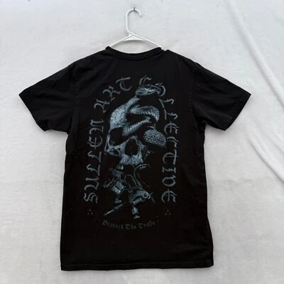 Camiseta Colección Arte Sullen Para Hombre M Negra Calavera Cobra Motociclista Tatuaje Foto 1 de 4