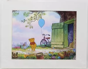 VTG Winnie the Pooh Balloon Time Fun Matted Framed Picture Bruce McGaw Graphics - Picture 1 of 8