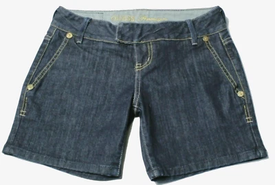 Pantalones Cortos De Colección Guess Talla 24 Denim Elastizados Azul Lavado Oscuro Informales Foto 1 de 3
