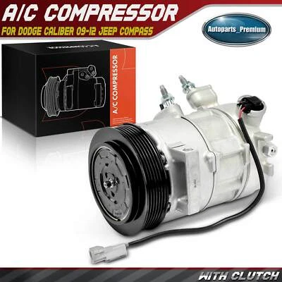 A/C AC Compressor w/ Clutch for Dodge Caliber 2009-12 Jeep Compass Patriot 09-17 - Image 1 of 4