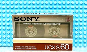SONY  UCX-S  60  1984  USA   TYPE II   BLANK CASSETTE TAPE (1) (SEALED) - Picture 1 of 3
