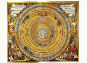 Cartolina A Cellarius, cartografo ""Mappa tolemaica del mondo"" 1660 COME NUOVA inutilizzata - Foto 1 di 1