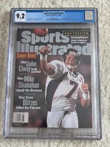 Sports Illustrated February 8 1999 John Elway Super Bowl XXXIII Broncos CGC 9.2 - Picture 1 of 3
