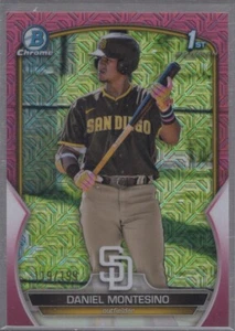2023 1st Bowman Chrome PINK Mojo Refractor Daniel Montesino /199 PADRES - Picture 1 of 2