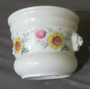 blumen übertopf klein vintage royal tettau blumig goldrand löwenkopf - Bild 1 von 11