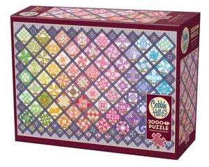 Four Square Quilt Blocks 2000 Piece Jigsaw Puzzle Cobble Hill New - Picture 1 of 3