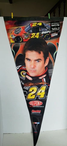 Vintage Jeff Gordon 24 Pennant Nascar Large Wall Hanging Racing Race Car Driver Cover