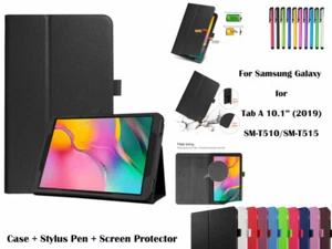 Folding Flip Leather Cover Case For Samsung Galaxy Tab A 10.1(2019) T510/T515 - Picture 1 of 12