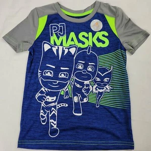 PJ Mask Neon Outline Wicking Boys T-Shirt (Blue) - Picture 1 of 8