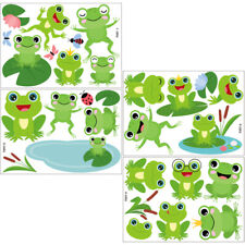  4 Sheets Frog Wall Sticker Pvc Child Frogs Paper Decor for Home