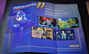 Póster publicitario de Mega Man 11 Legacy Collection 1/2 15,5"" x 11,5"" estado G/EN MUY BUEN ESTADO - Imagen 1 de 2