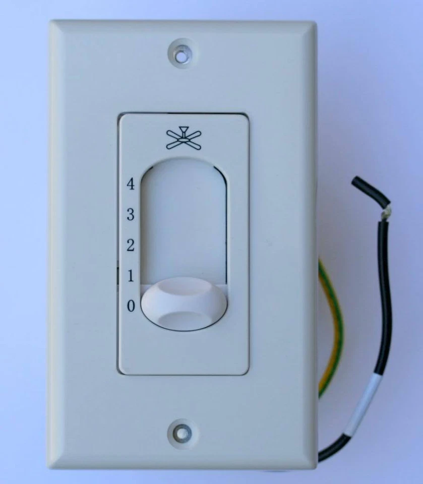 Four Speed Wall Control for All Ceiling fans up to 212mm LARGE Fans sizes WHITE