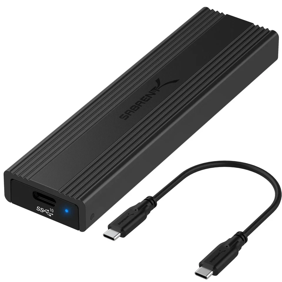 New SABRENT USB Type C Enclosure For M.2 PCIe NVMe And SATA SSD EC-SNVE - Image 1 of 1