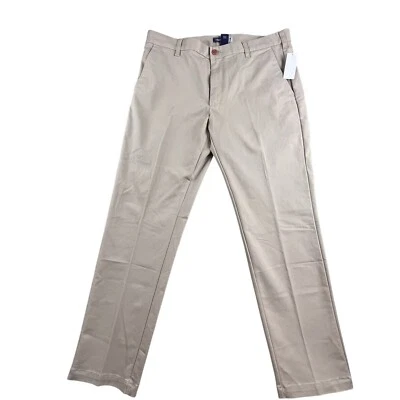 IZOD Basix Performance Slim Pants Men's 36x30 Beige Tan 534130 Golf Casual NWT - Image 1 of 4