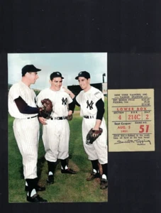 3 de agosto 1951 Yankees vs. Browns Asiento Cupón Talón Joe Dimaggio 2 Hits 2 Remolcadas - Imagen 1 de 1