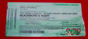Altes Konzertticket - BLACKMORE`S NIGHT - 2006 - Bild 1 von 1