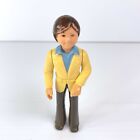 Vintage 1981 Fisher Price Dollhouse Family Figure Dad Doll People Yellow Jacket