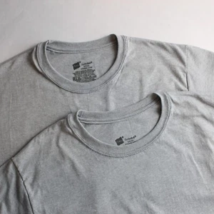 Lot of 2 Hanes Comfort Soft T-Shirt Gray Men Size Small Short-Sleeve T-Shirts - Picture 1 of 10