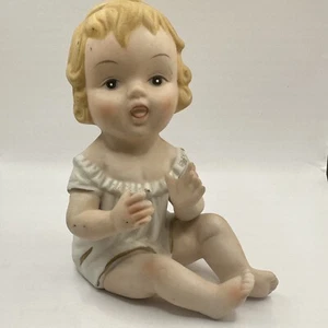KPM Bisque Pianoforte Statuetta Seduta, Segno Corona Blu - Foto 1 di 11