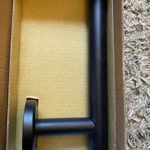 Matte Black Finish 18” Wall Mount Single Towel Bar Allen + Roth Latitude 2 - Picture 1 of 8