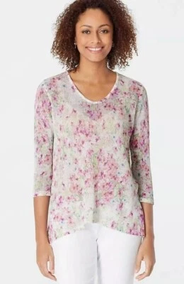 J. Jill Linen Sweater Women S White Feminine Romantic Cottagecore Spring Classic - Image 1 of 4