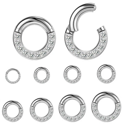 2g-12g Stainless Steel Large Gauge Nose Ring for Women Septum Piercing Jewelry - Image 1 of 4