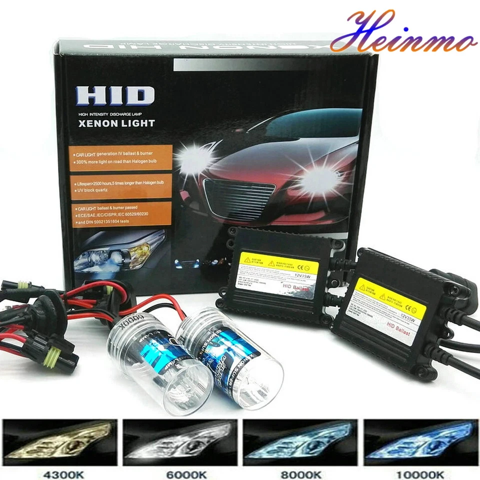 55W Xenon HID Conversion Kit Headlight Ballast Light Bulb H1 H3 H4 H7 H8/H9/H11 - Image 1 of 4