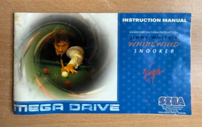 JIMMY WHITE'S WHIRLWIND SNOOKER - Sega Instruction Manual - Image 1 of 2