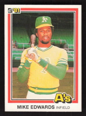 1981 Donruss #497 Mike Edwards Oakland Athletics - Image 1 of 2