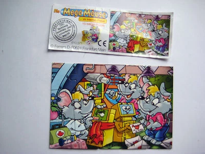 1 Einzelpuzzle " Die Mega Mäuse.... im Internet-Fieber " von 2001 + 1 BPZ - Bild 1 von 2