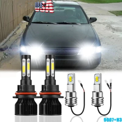9007 H3 LED Headlight Hi/ Lo Beam Fog Light Bulbs For Nissan Sentra 1995-1998 4x - Image 1 of 4