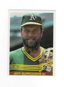 Autogramm signed 1984 Donruss Jeff Burroughs Oakland A's Karte #156 mit COA - Bild 1 von 1