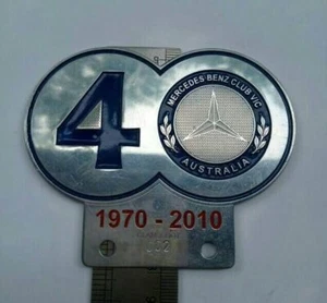 Vintage 40 Tahun Mercedes Benz Car Club Victoria Kühlergrill Abzeichen Emblem LG373 - Bild 1 von 6