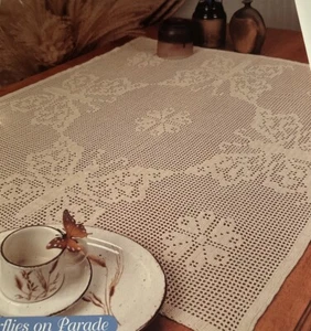 CROCHET  ~ “Butterflies On Parade  Table Topper” ~ PATTERN ~ - Picture 1 of 2