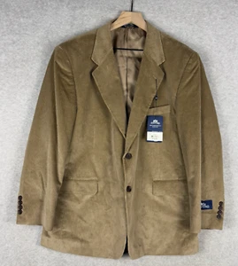Stafford Jacket Mens 44S Beige Tan Blazer Corduroy Sport Coat Preppy NEW - Picture 1 of 12