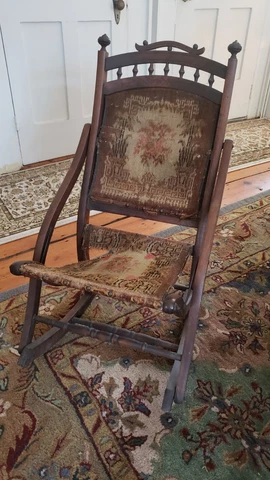 Antique Eastlake All Original FOLDING ROCKING CHAIR 32" Cover