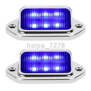 Conjunto de luces LED de matrícula de 2 piezas azul para remolque de camión RV - Imagen 1 de 11