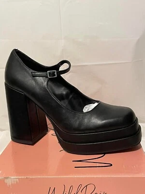 Wild Pair Octavia Black Buckle Mary Jane Platform Shoes Women's Size 11M New - Image 1 of 4