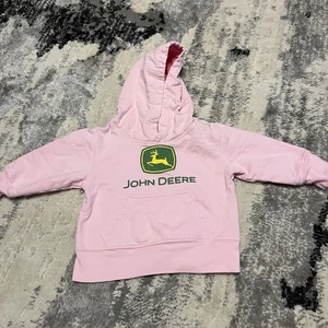 Giacca con cappuccio rosa John Deere bambino bambina 2T - Foto 1 di 4