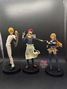 Food Wars! Juego de figuras Shokugeki No Soma Yukihira Soma, Erina Nakiri y Takumi - Imagen 1 de 4