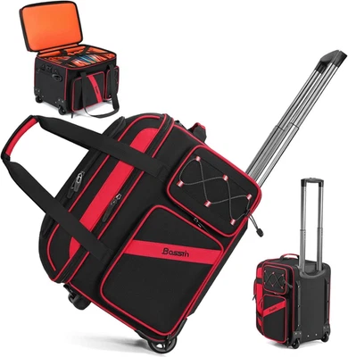 Rolling DJ Cable Bag with Wheels, DJ Gig Bag Case for Equipment with 15.6" Lapto - Image 1 of 4