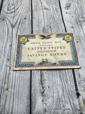 1941 WWII US Postal Savings Plan War Defense Booklet W/10 Cent Stamps - Image 1 of 4